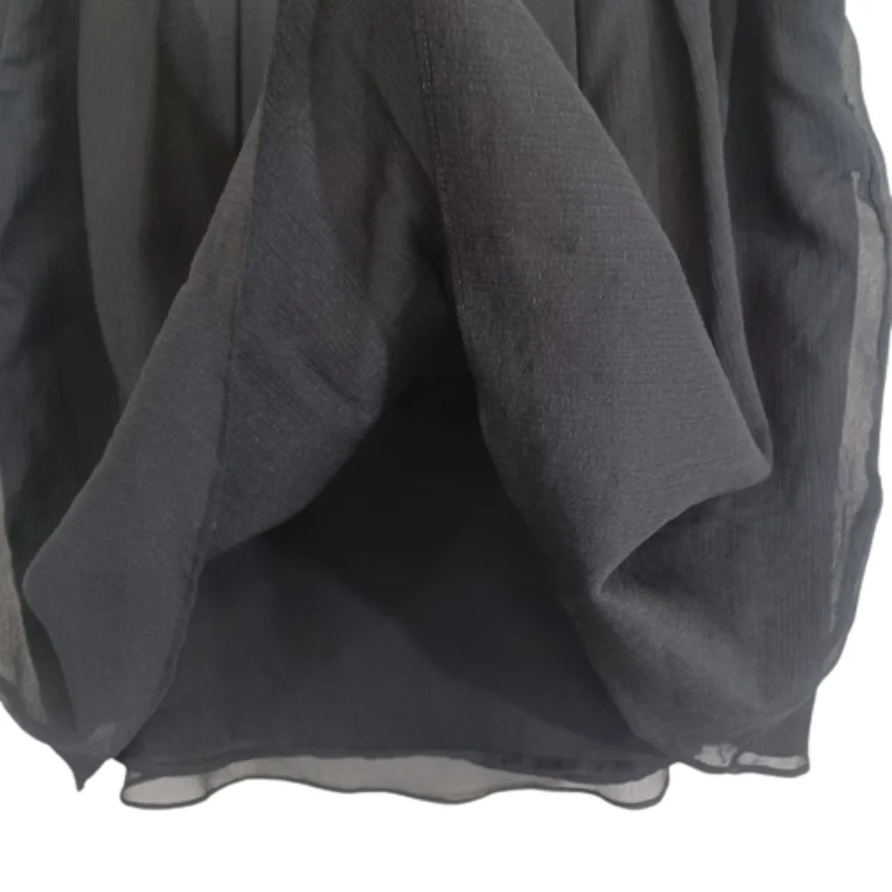 APOSTROPHE Black A Line Pleated Mini Skirt Size 14